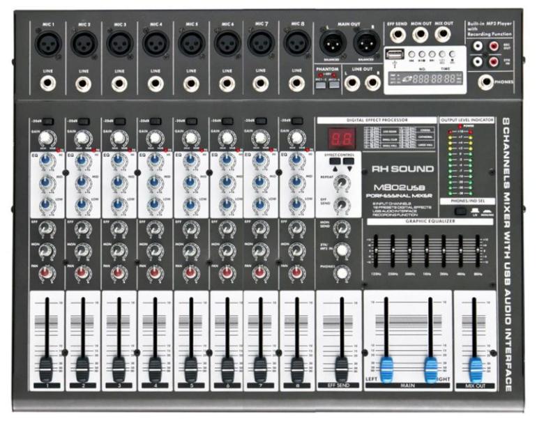 M802USB: Mixážní pult